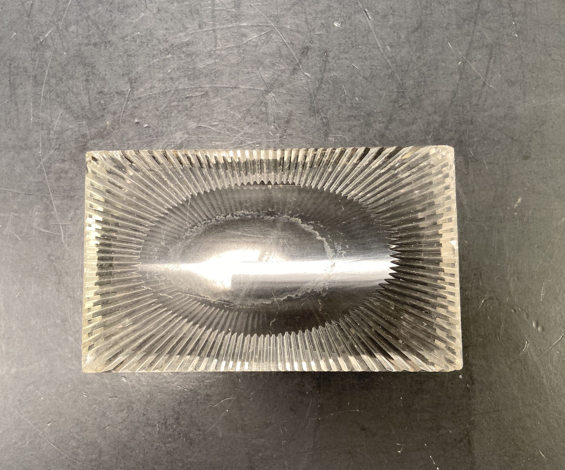 Vintage Elegant Cut Glass Magnifying Glass Paperweight