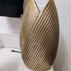 " Art Deco Vase- Solid Brass - Dolbi Cashier 11 Circa 1978, MCMILLAN 