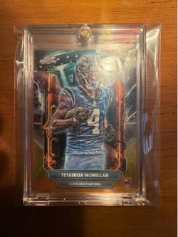 2025 Topps Chrome Cosmic #ET-5 Tetairoa McMillan Extraterrestrial Talent Gold /50