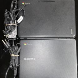 2 Chromebook Laptops 16Gb Storage 2GB Ram