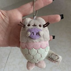 2017 Gund Pusheen Cat MERMAID Series 6 Magical Kitties Plush Bag Charm Keychain