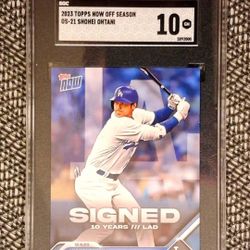 Shohei Ohtani 2023 Topps Now Off Season Signed To Dodgers Card 