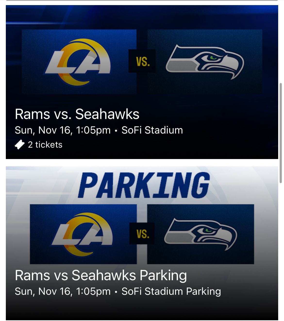 Rams Vs. Seahawks