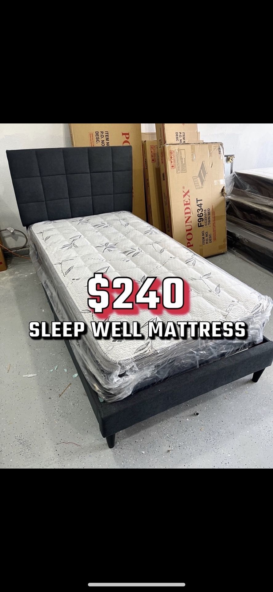 Twin Size Bed Frame With Mattress Included