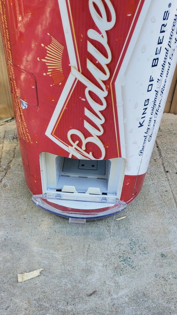 BUDWEISER REFRIGERATOR BEER CAN DISPENSER FRIDGE MAN CAVE COOLER