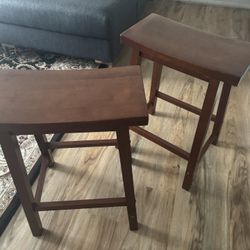 Pair of Wooden Stools