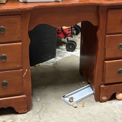 Wood Desk and Chair