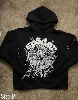 OG black web sp5der hoodie