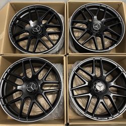 20” Matte Black Machined Wheels Staggered 5x112 (20x8.5 / 20x9.5) ET38/43 CB66.6 