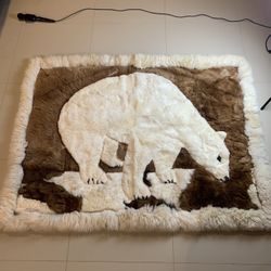 REAL YOUNG ALPACA HANDMADE PERU RUG 67x51