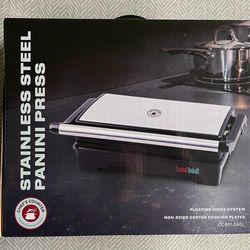 CHEF'S COUNTER STAINLESS STEEL PANINI PRESS