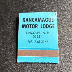 Vintage 1970s Matchbook Kancamagus Motor Lodge Lincoln NH, Unused