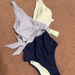 New Medium Purple One Piece Swimsuit Bathing Suit