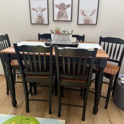 Table & 6 Chairs W/ Table Leaf