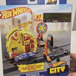 Hot Wheels City Speedy Pizza Pick Up 2023 Kids Toy Boy Room Man Cave Vehicle  free Car Police