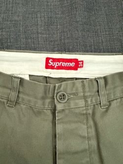 2x Supreme Chino Work Pants - Size 34 (Tan / Olive Green