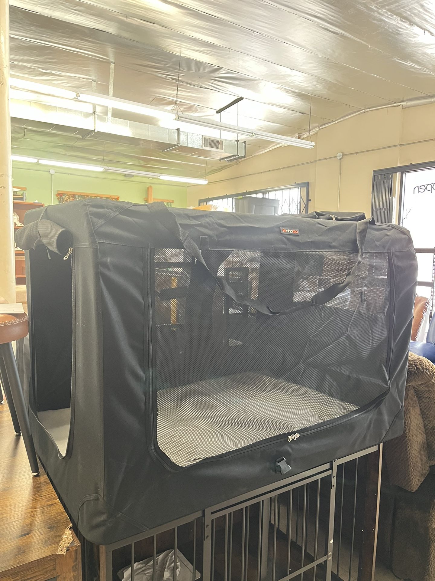 Feandrea 48 Inches Collapsible Soft Dog Crate Portable Travel Dog Crate - Black