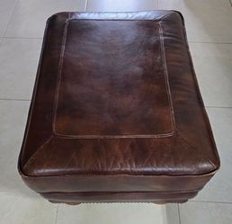 Used Leather Ottoman