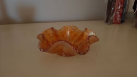 Carnival glass bowl