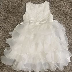Toddler White Dress 