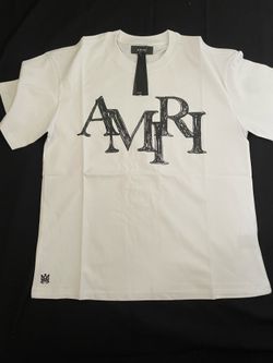Amiri Sketch Logo Graphic Luxury Tee White - Brand New With Tags