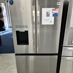 New Midea 36inch. 3-Door French Door With Ice Dispenser Stainless Steel Refrigerator 