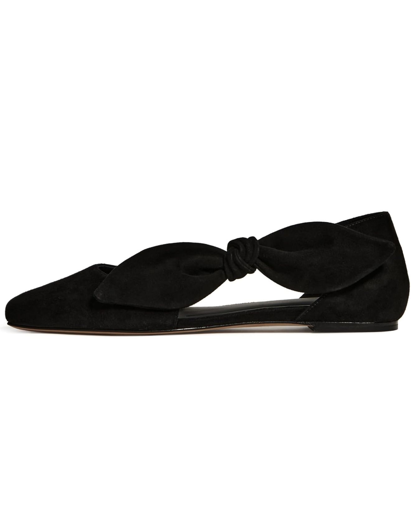 Kate Spade New York Womens Bunnie Suede Flat  Color: Black Size: 11  Sole material Leather Outer material Suede Closure type Pull-On Water resistance