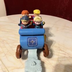 Fisher Price Little People Disney Frozen 5 Piece LOT Sleigh Throne &