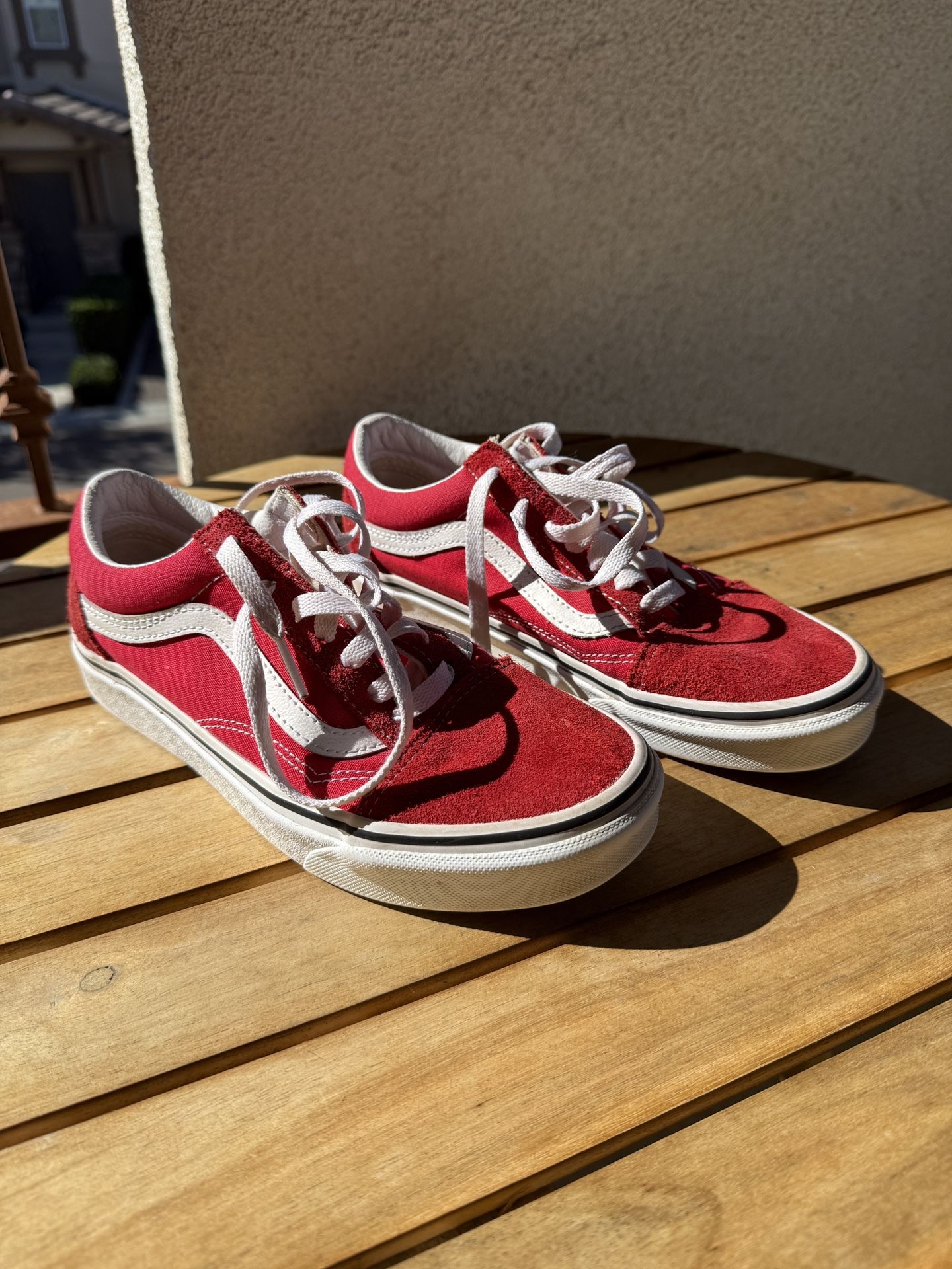 Vans Red “Old Skool” Shoes - Women’s Size 7