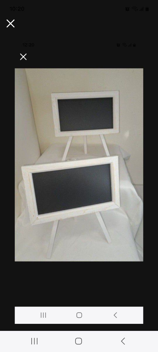 2 Stand Up Chalkboard Signs 8" Tall  8 x5 5 -NEW 