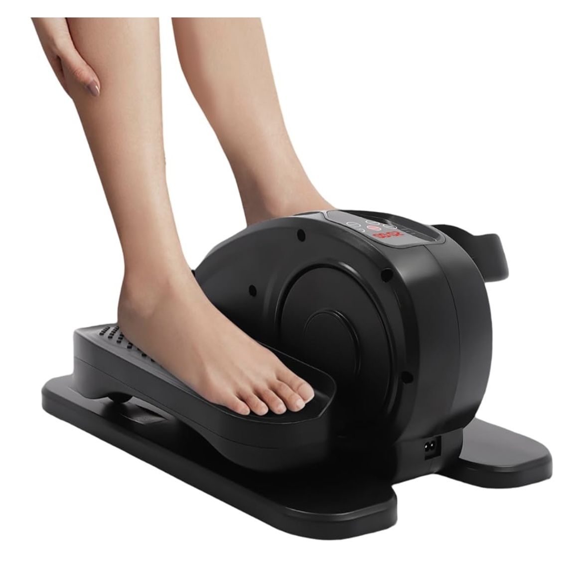 Under Desk Elliptical Machine, Electric Ellipse Leg Exerciser with Remote Control, Mini Elliptical Machine Seated Pedal Exerciser for Seniors, LED Dis