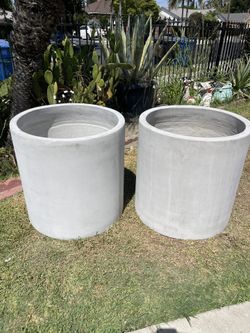 Huge Comercial Modern Cylinders Planters-Large Concrete Pots($350 each)