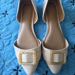 Beige Flats Size 10