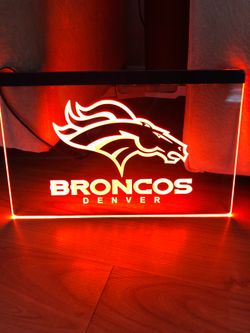 DENVER BRONCOS LED NEON LIGHT SIGN 8x12