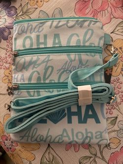 Aloha Print Crossbody Bag with Strap