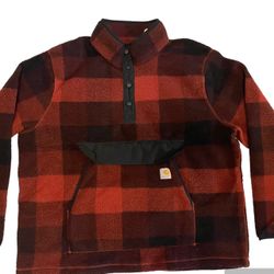 Carhartt Brown Sherpa Fleece  Pullover Men’s Warmer XL relaxed fit fleece NWT