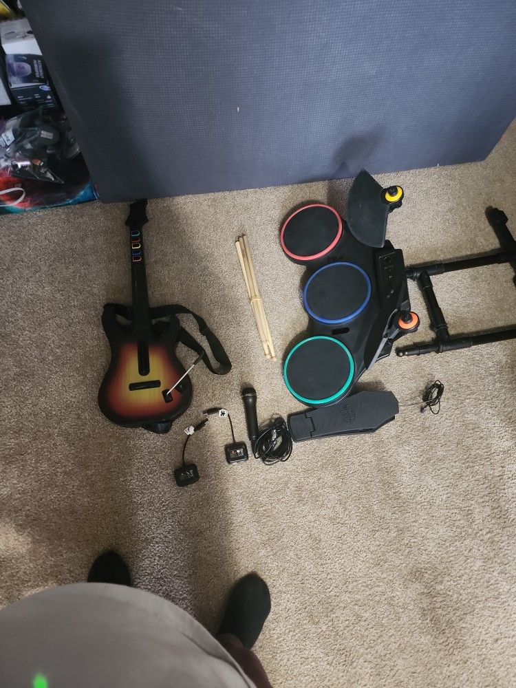 Complete Guitar Hero and Rock Band set for PS3