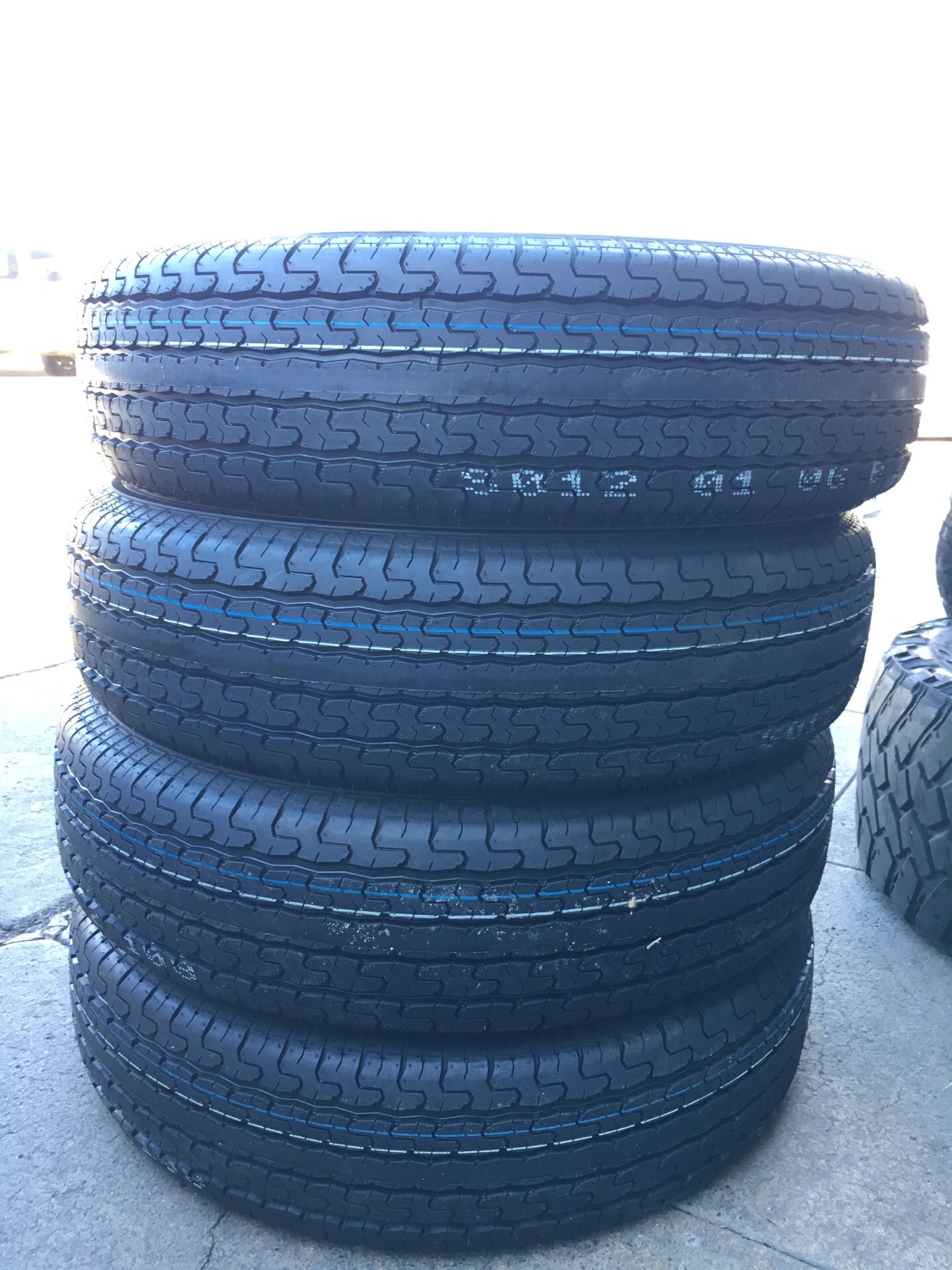 16” trailer 4 tires ST235/80R16 12 ply