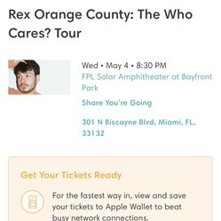 Rex Orange County Tickets 