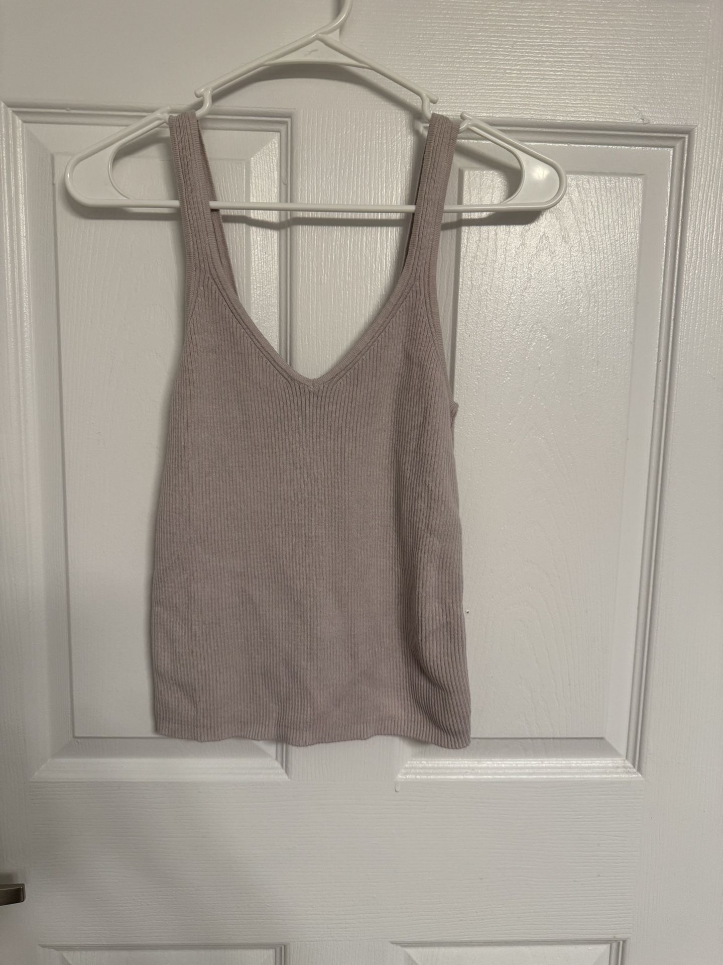 Banana Republic Cream Fitted Ribbed Tank Top Size XS