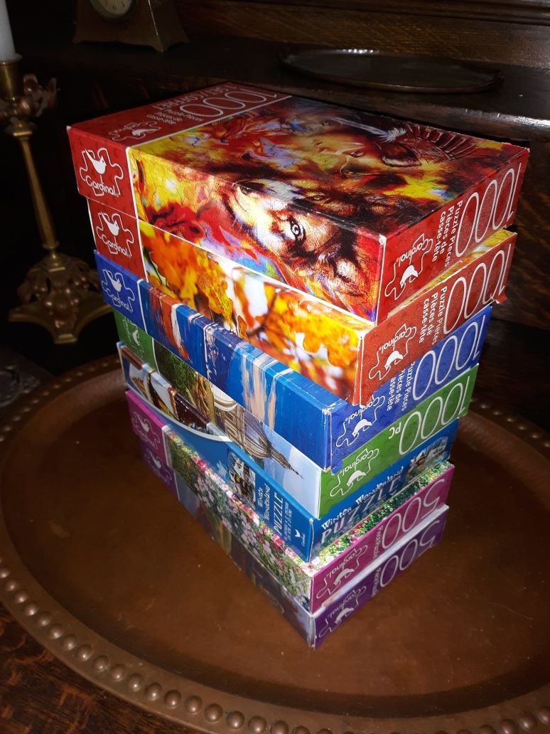 Several puzzles most are 1000 pieces