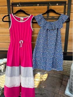 Little girls summer dresses-size 8- $6 for both