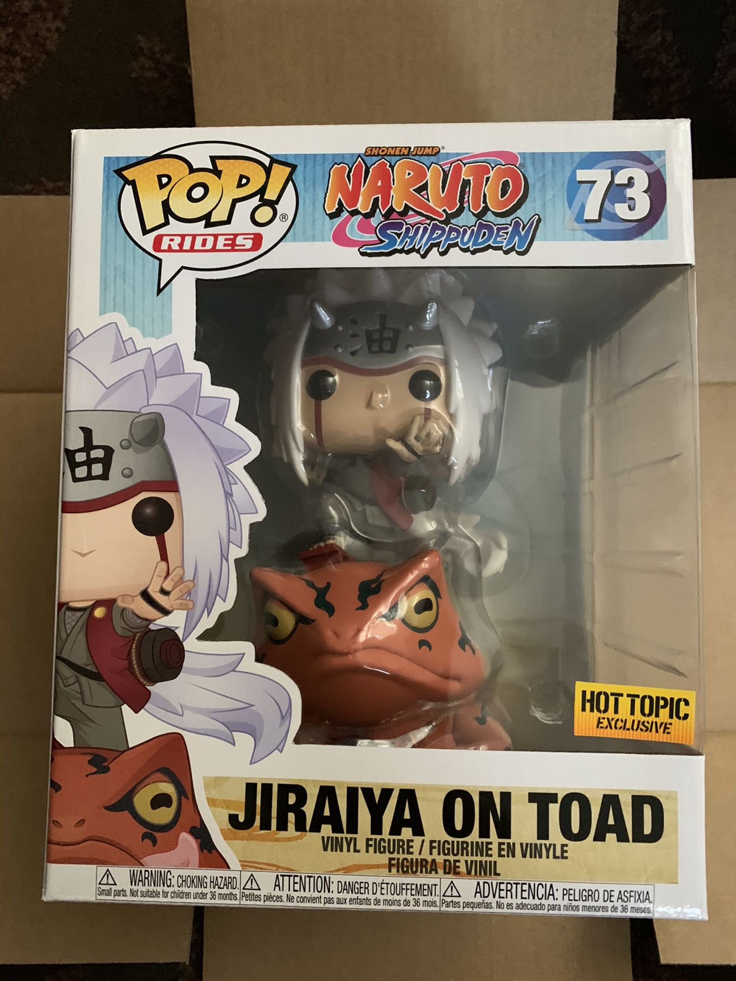 Jiraiya on toad funko pop hot topic exclusive