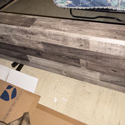 Wood Look Bed Frame with rails Need gone ASAP!