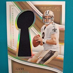 Immaculate Collection Football Championship Memorabilia Drew Brees Numbered 12/99