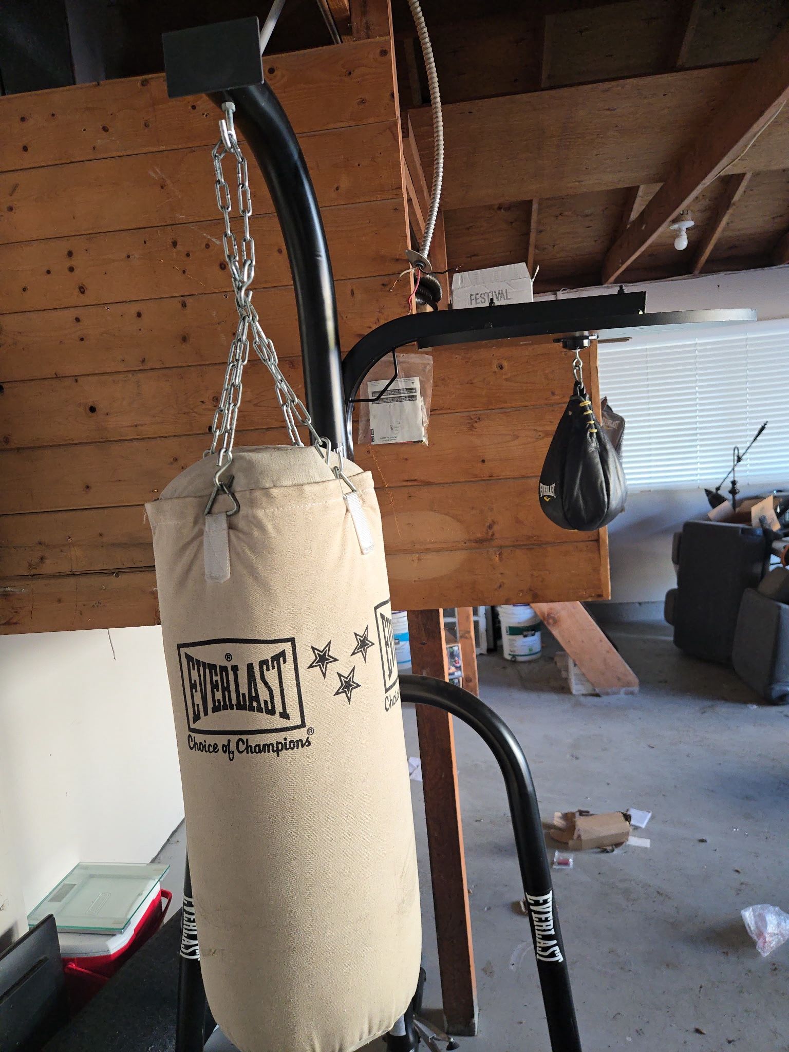 Punching Bag And Speed Bag With Stand