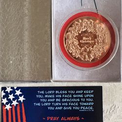 ** Last Minute CHRISTMAS GIFT - 1 oz Fine Pure COPPER ROUND COIN WREATH📌 Price Is FIRM 📌