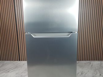 Frigidaire 10.1 cu. ft. Top Freezer Refrigerator with LED Lighting, Frost-Free - Brushed Steel (FFET1022UV-D-1118)