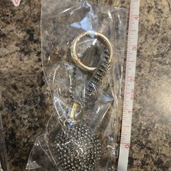 Black bling keychain