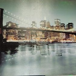Large Brooklyn Bridge Gallery-Wrapped Canvas Wall Art - NYC Skyline
